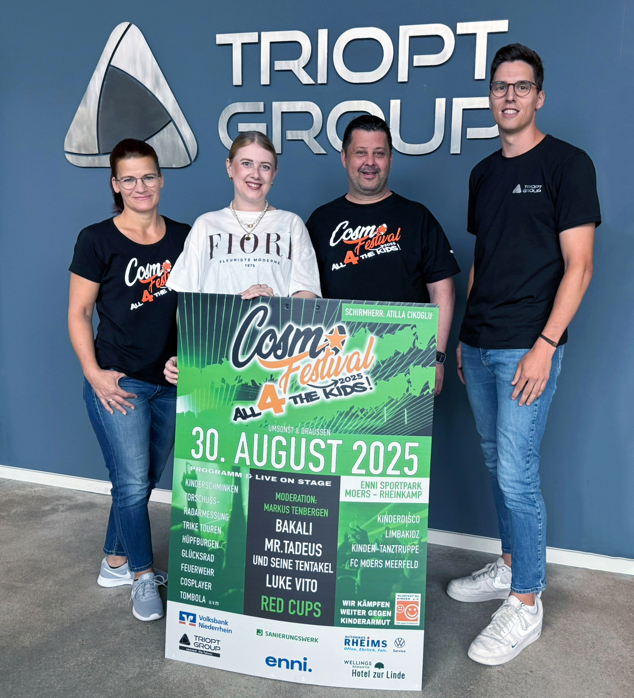 „All 4 the Kids“ – Triopt Group erneut Unterstützer des cosMO Festivals 2025.